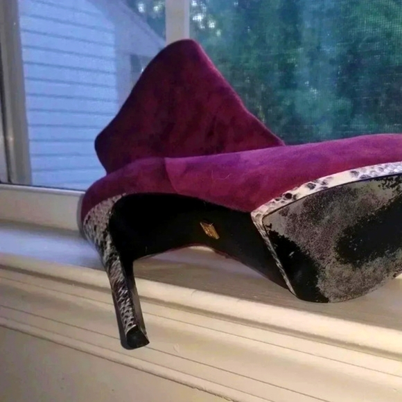 Pour La Victoire Suede Platform Booties - Size 7.5 - Picture 3 of 8